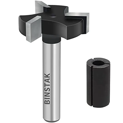 Image of CNC Spoilboard Surfacing Router Bits, 1/4 inch Shank 1 Cutting Diameter, Slab Flattening Bit Planing Wood Dado Planer by NITOMAK (Carbide)