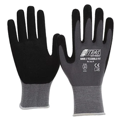 Image of Nitras 8800 3 Pairs Flexible Fit Work Gloves, White, XL