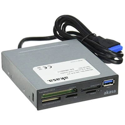 Image of Akasa Memory Card Reader, Internal, USB 3.0, Compatible with SDHC/SDXC/UHS Black