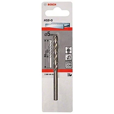 Image of Bosch Professional 1x Metal Drill bits HSS G DIN 338 (for metal, Ø 5 x 52 86 mm, Accessory Driver)