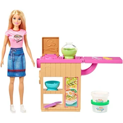 Image of Barbie GHK43 Noodle Maker Doll and Playset