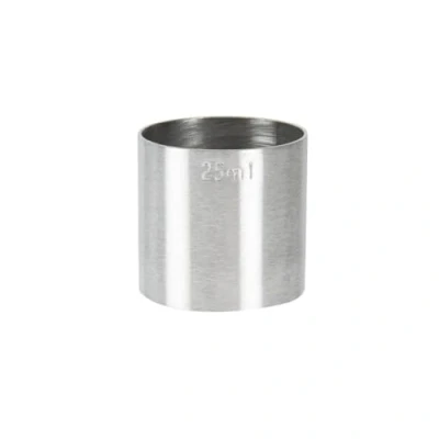 Image of Beaumont 8714 Stainless Steel Thimble Measure, White, 25ml