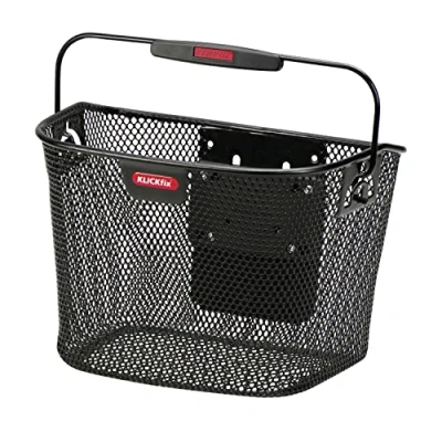 Image of KLICKfix Feinma mini basket bicycle bag. Black handlebar basket, 20 x 29 19 cm, TU