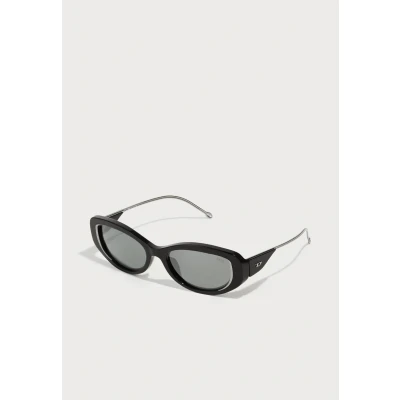 Image of DIESEL Woman DL2001MU 701/6G Sunglasses Acetate Black Grey Round Mirrored