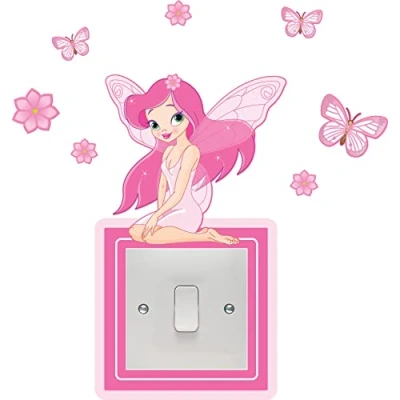 Image of Fairy Light Switch Surround Art Vinyl Wall Stickers Children&#039;s Bedroom
