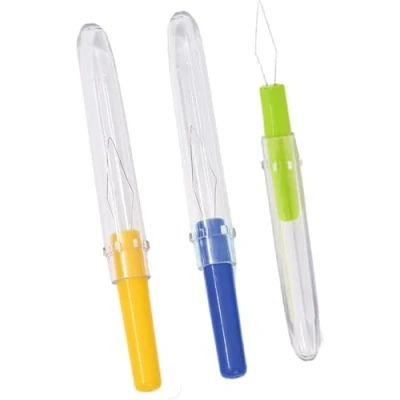 Image of Needle Threader, 3Pcs Automatic Threader Tool for Household,Needle DIY Lovers, Universal Sewing with Hand Threaders