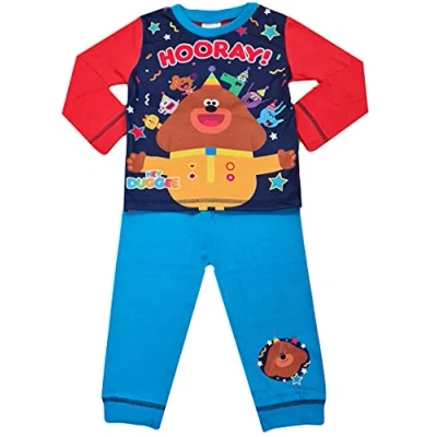 Image of Hey Duggee Character Boys Pyjamas Squirrel Dog Nightwear (3 4 Years, Hooray)
