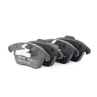 Image of 425260, 425323, 425344, 425362, 425397 Brake pad set BOSCH 0 986 424 825 Low Metallic with anti squeak plate, piston clip