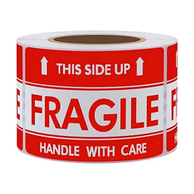 Image of Hylabelest Handle with Care This Side Up Fragile Stickers 2x3 Inch Shipping Address Warning Labels (2 * 3 inch)