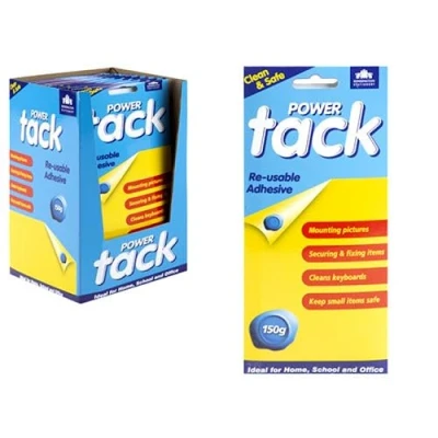 Image of POWER TACK 150g Adhesive Sticky Glue Re Usable Putty Stick Pictures Safe