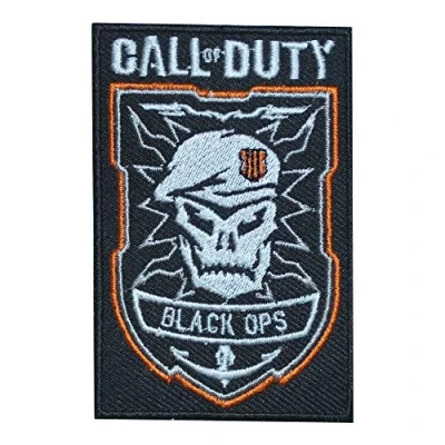 Image of HAZI Call of Duty Black Ops Logo Embroidered Iron on Patch Sew Badge for Clothes etc, Multicolor, 8cm x 5.5cm