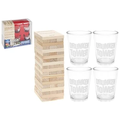 Image of Ultimate 18+ Party Essential Multicolor Drunken Tower Drinking Game (1 Set) Perfect for Adult Parties, Icebreaker &amp; Conversation Starter