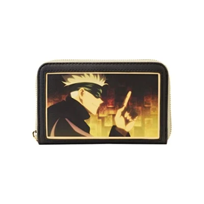 Image of Loungefly Jujutsu Kaisen Zip Around Purse Satoru Gojo Official Black Einheitsgröße