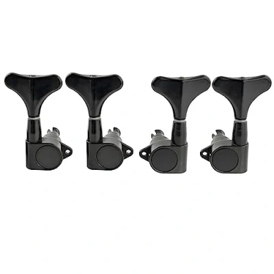 Image of Musiclily Pro 2x2 Sealed Bass Tuners Tuning Keys Pegs Machine Heads Set for Precision Jazz Bass, Black