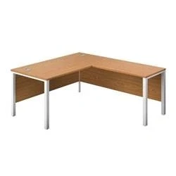 Image of 1600X800 Goal Post Right Hand Return Desk Nova Oak White