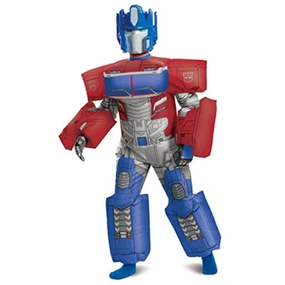 Image of Disguise 25593CH Optimus Prime Inflatable Transformers Costume, Cartoon, Blue &amp; Red, Childrens Size