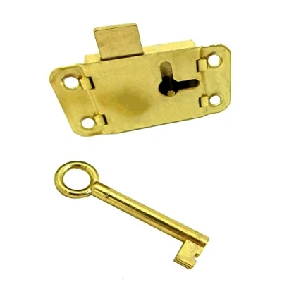 Image of Brass 63mm Wardrobe/Cuphoard Lock &amp; Key