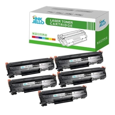 Image of InkJello Toner Cartridge For Printer, Canon i SENSYS Fax L150 L170 MF 4730 4750 4780w 4870dn 4890dw ImageCLASS 4420W 4410 4430 4450 4550d CRG 728 (Black, 5 Pack)