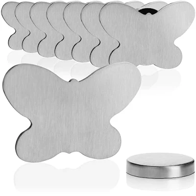 Image of com four® 8x tablecloth weights made of stainless steel magnetic clip approx. 55 g