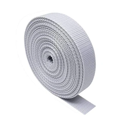 Image of Heavy Duty Webbing Strap Tape 5 metres Rucksack/Backpacks, Luggage/Cargo Strapping, Belts (Light Grey, 25mm)