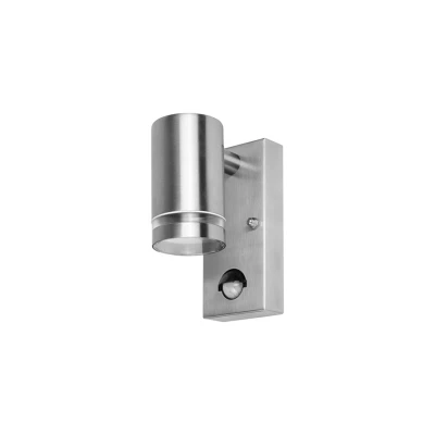 Image of Outdoor Stainless Steel GU10 PIR Down Wall Light Integral LED