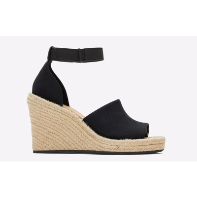 Image of TOMS Womens Marisol Sandals, 8 UK, Black Oxford/Leather