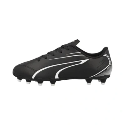Image of PUMA Vitoria FG/AG JR Soccer Shoe, Black White, 13.5 UK