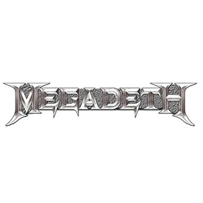 Image of Megadeth Badge Classic Chrome Band Logo Official Lapel Metal One Size