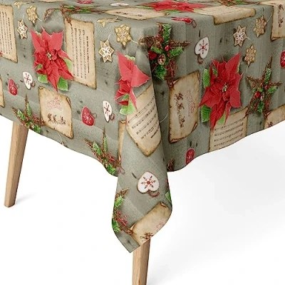 Image of Martina Home Resin Coated Christmas Tablecloth 240 x 140 cm Unique