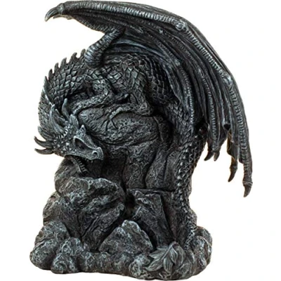 Image of Nemesis Now Dragon Pool Backflow Incense Burner 19cm Black, Resin, One Size