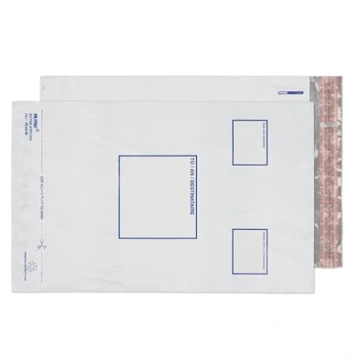 Image of Blake Purely Packaging 255 x 350 mm Polypost Polythene Mailing Bag Envelopes Peel &amp; Seal (PE45/W) White Pack of 1000