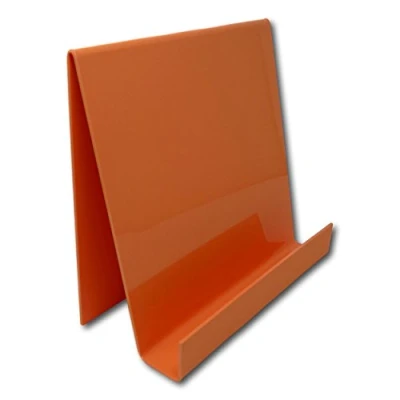 Image of EPOSGEAR XL Extra Large Wide Plastic Acrylic Perspex Book Plate Retail Display Stand Holder Perfect for Schools, Nurseries, Libraries etc (Orange Fizz)