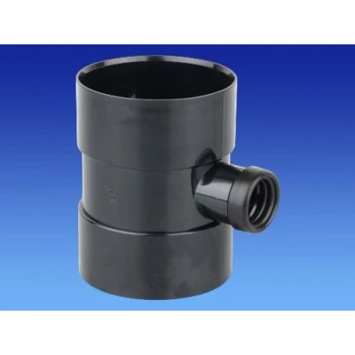 Image of Wavin OSMA 110mm SOIL 4S583 D/SW Bossed Pipe 32mm BLACK