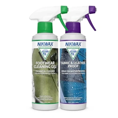 Image of Fabric and Leather Reproofer Spray Footwear Cleaning Gel 300ml Twin Pack