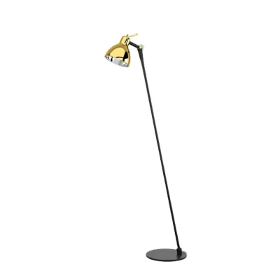 Image of Rotaliana Luxy Glam F0 Floor Lamp Black/Gold Semi Transparent