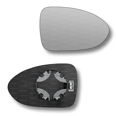 Image of Less4spares Replacement Wing Mirror Glass Right Compatible with Kia Rio 2011 2017 CLIP ON Driver Off side Heated Convex