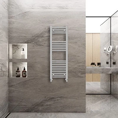 Image of Warmehaus Straight Heated Towel Rail Radiator Ladder Chrome 1200x400mm Central Heating Radiators for Bathroom Kitchen