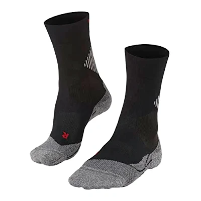 Image of FALKE Unisex 4 GRIP U SO Functional Yarn For Maximum Speed 1 Pair Socks, Black (Black 3019), 5