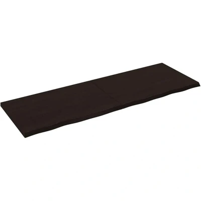 Image of vidaXL Table Top Dark Brown 180x60x(2 4) cm Treated Solid Wood Oak