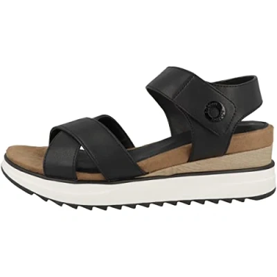 Image of s.Oliver Women&#039;s 5 28708 38 Wedge Sandal, Black, 3 UK