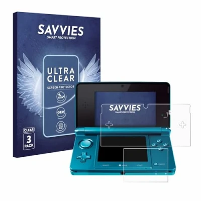 Image of Savvies 6 Pack Screen Protector compatible with Nintendo 3DS Protection Film Clear