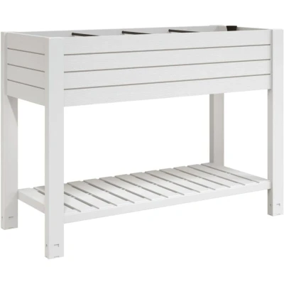 Image of vidaXL Garden Raised Bed White 110x45x79 cm Polypropylene