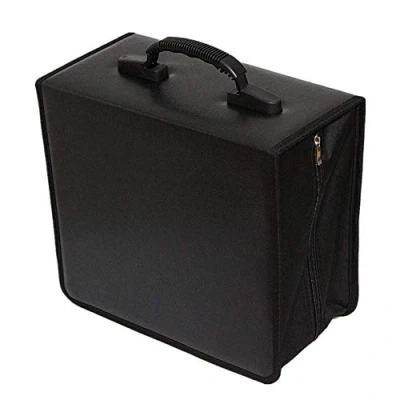 Image of 400 Disc CD/DVD Binder DVD Wallet Case with Black CD Storage Pages