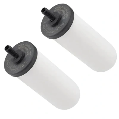 Image of British Berkefeld Water Filter System with Activated Carbon 2 x 7 Ultra Fluoride Ceramic Gravity Cartridge Reduces Contaminants WRAS Certified Drinking Candle Element 8B76
