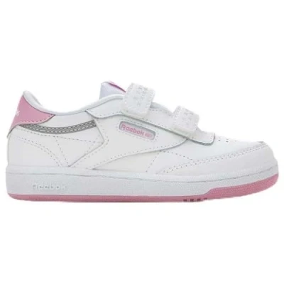 Image of Reebok Classic CLUB 2V 2.0 Unisex Trainers for kids, Size: 5K, Footwear white/pink Leather/synthetics