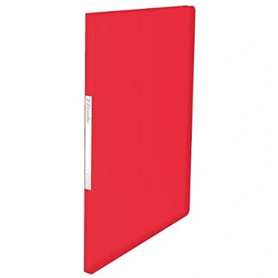 Image of Esselte A4 Display Book, 20 Pockets, 40 Sheet Capacity, Transparent VIVIDA Red, Range, 623991