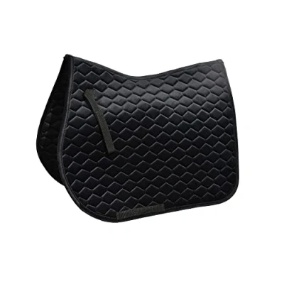 Image of Rhinegold Velvet Hexagon GP Saddle Pad Cob Black