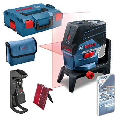 Image of Bosch Professional 12V System Laser Level GCL 2 50 C (without Battery and Charger, Red laser, interior, W/App function, Mount, Clamp, Visible Working Range: up to 20m, in L BOXX)