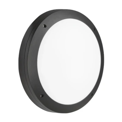 Image of KnightsBridge 230V IP65 18W LED Round Bulkhead CCT Black