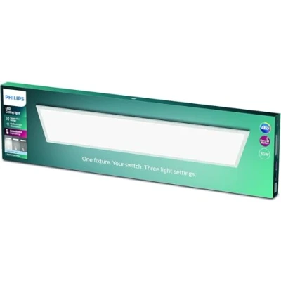Image of PHILIPS LED Panel Rectangle Ceiling Light SceneSwitch Dimmable 4000K 36W [Cool White White]. for Indoor Lighting, Livingroom and Bedroom